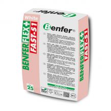 Benfer BenferFlex +S1 FAST High Yield Rapid Set Flexible Adhesive 25kg Extra White
